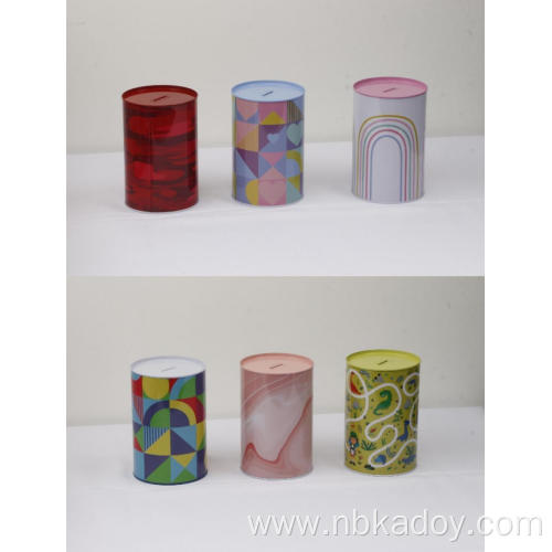 MULTI-COLOR PATTERN CARTOON PIGGY BANK